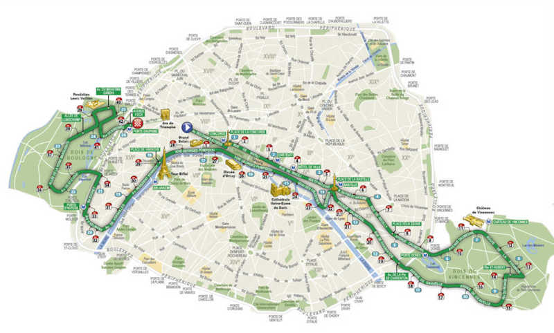 Paris marathon course