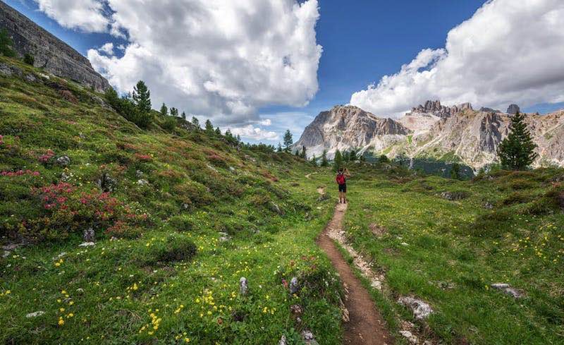 Positieve stijging in trail