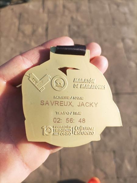 Finisher medaille van de Marathon van Valencia 2022